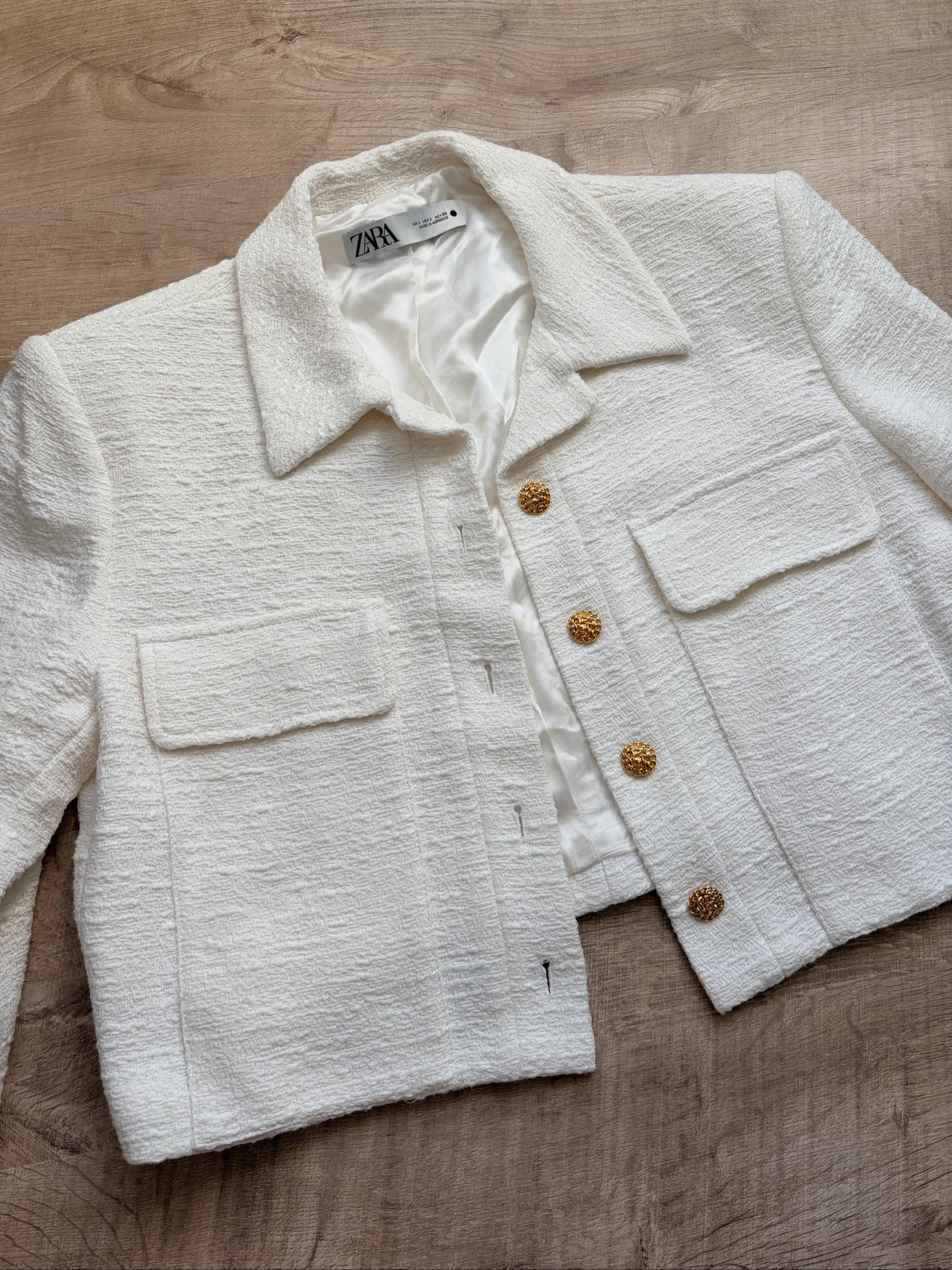 Zara vest in witte tweed – chique en tijdloos – photo 4